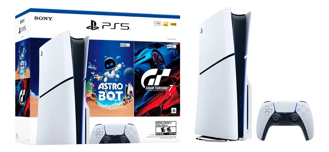Consola Sony PlayStation 5 Slim 1TB Standard + Astro Bot + Gran Turismo 7